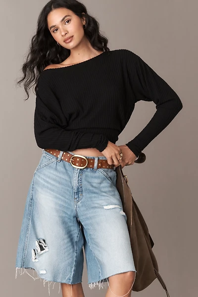 Pilcro Long-Sleeve Cozy Top
