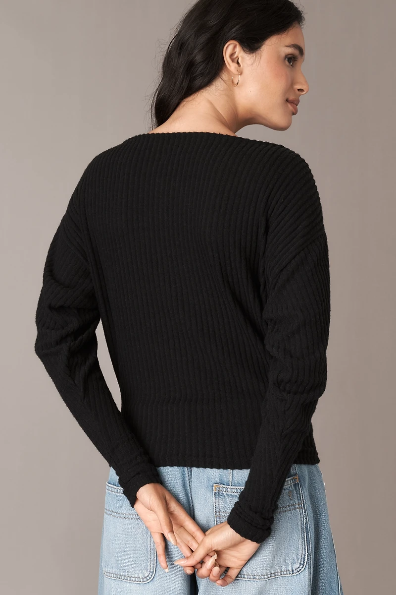 Pilcro Long-Sleeve Cozy Top