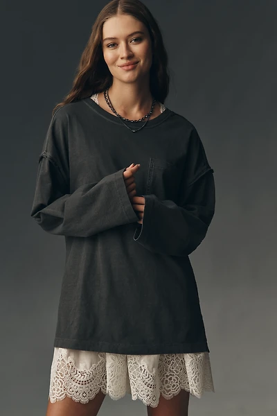 Pilcro Long-Sleeve Boyfriend Tee