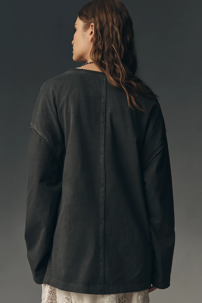 Pilcro Long-Sleeve Boyfriend Tee