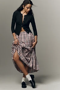 Pilcro Long-Sleeve Ruffle-Hem Cardigan Sweater