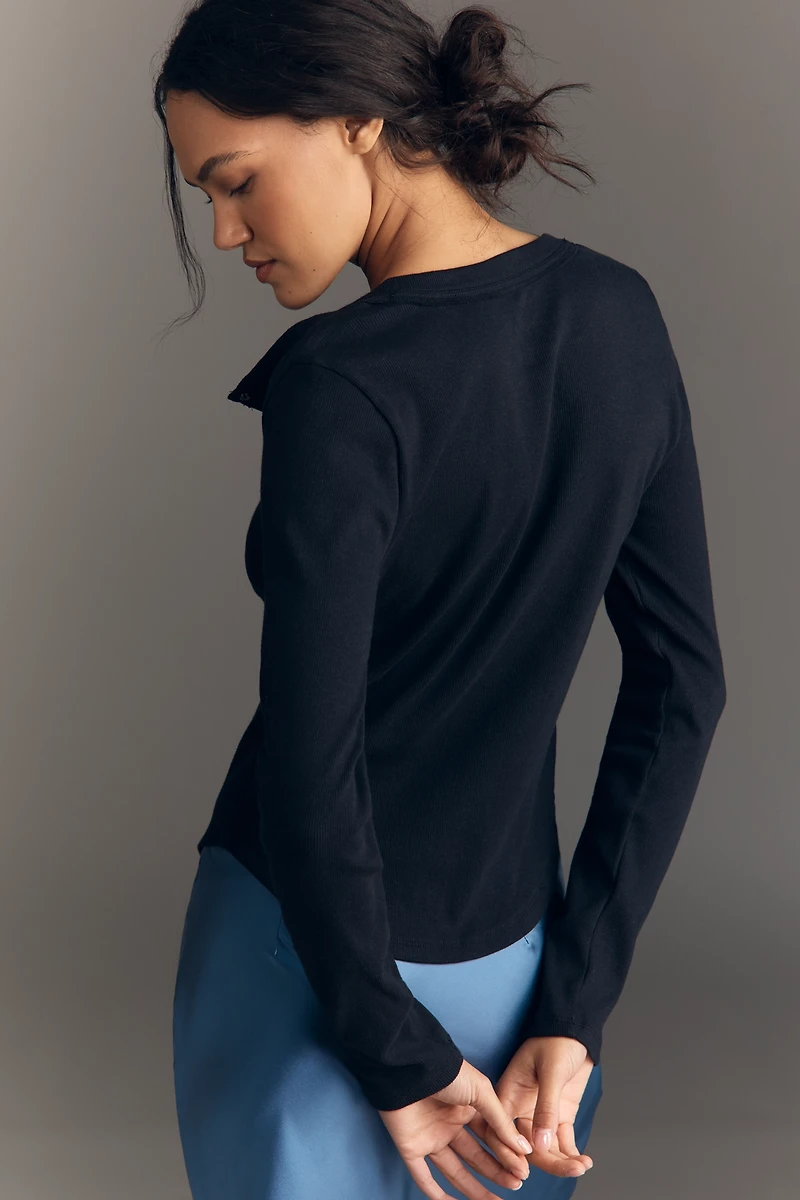 Pilcro Long-Sleeve Henley