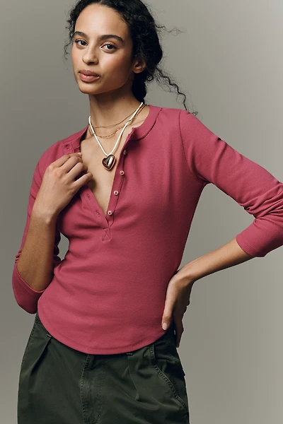 Pilcro Long-Sleeve Henley