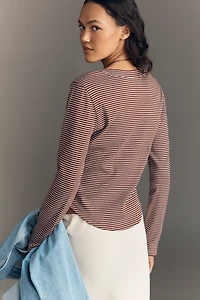 Pilcro Long-Sleeve Henley