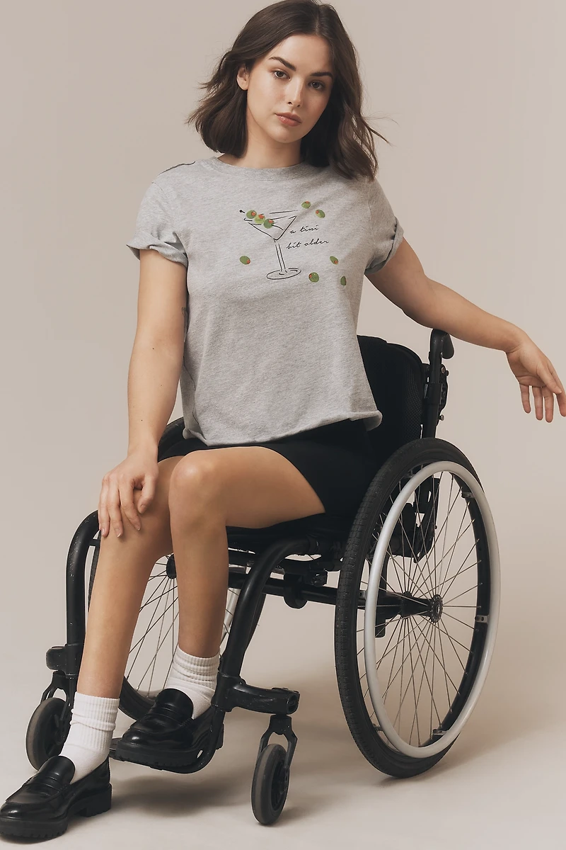 The Caitlin Embroidered Boxy Tee by Maeve