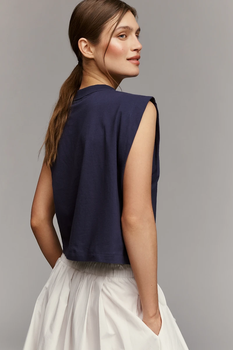 Maeve Cotton Graphic Muscle Tank Top