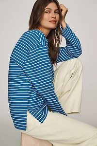 Maeve Greer 100% Cotton Relaxed Long-Sleeve Top