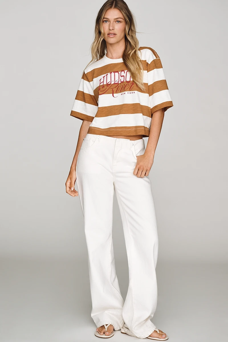 Maeve Corey Cotton Boxy Tee