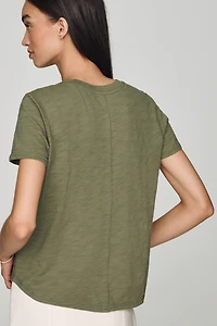 Pilcro Bennie Cotton Slim Crew-Neck Tee