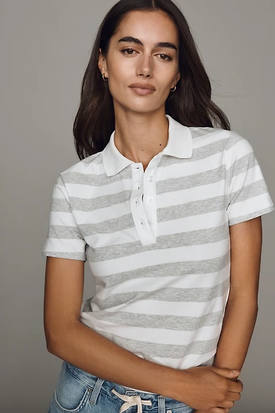 Good American Super Stretchy Collared Tee