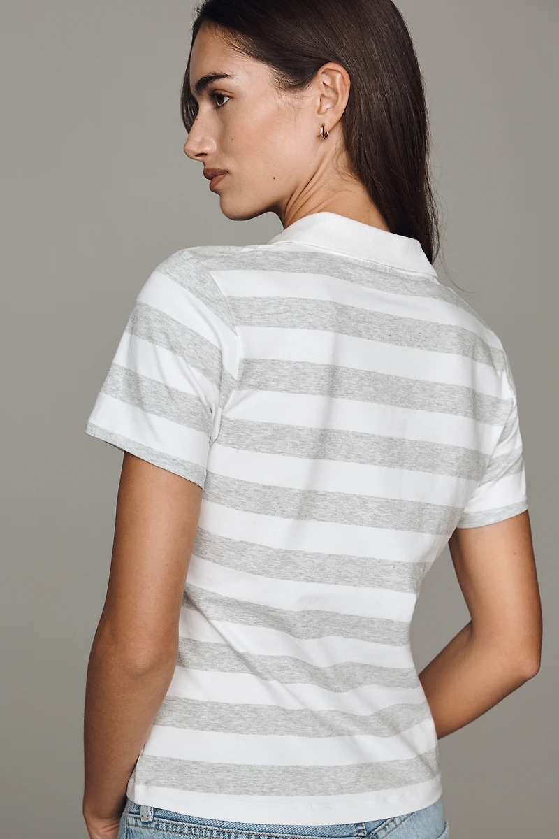 Good American Super Stretchy Collared Tee