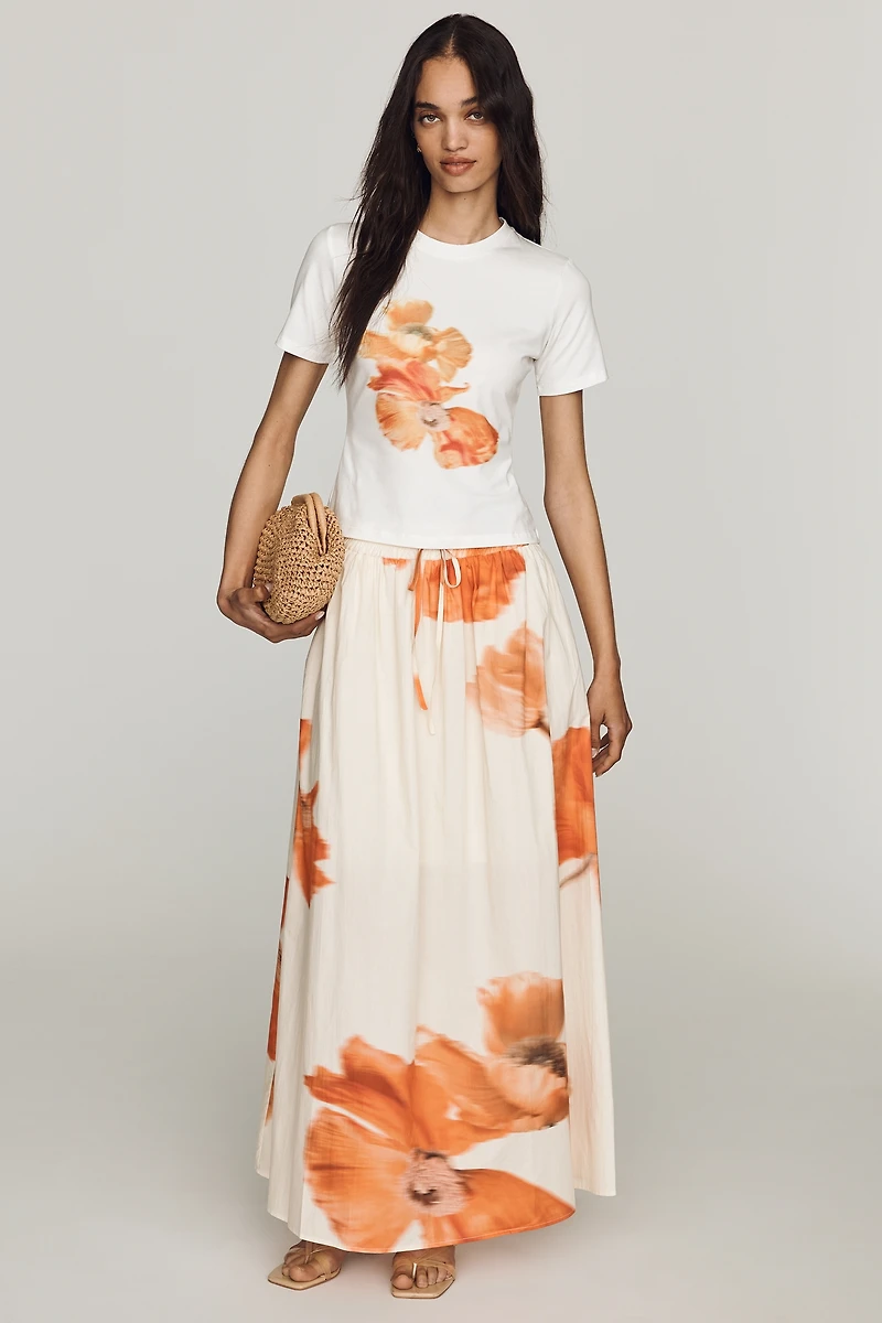 Never Fully Dressed Blurred Floral Graphic Tee