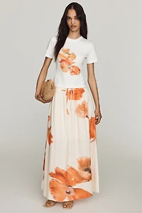 Never Fully Dressed Blurred Floral Graphic Tee