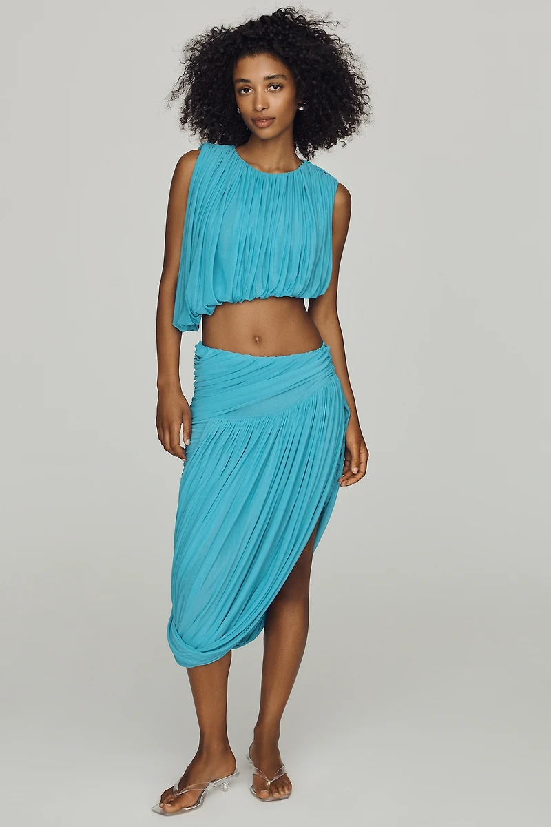 Ronny Kobo Chelly Bubble-Hem Top