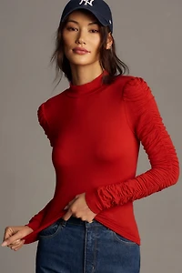 Walter Baker Chaya Long-Sleeve Ruched Top