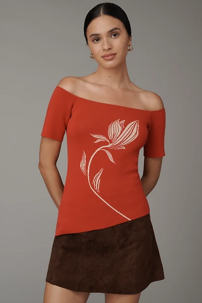 MON RENN Tresor Off-Shoulder Knit Top