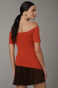 MON RENN Tresor Off-Shoulder Knit Top