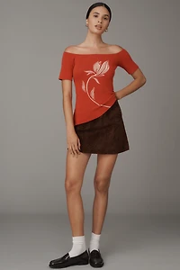 MON RENN Tresor Off-Shoulder Knit Top