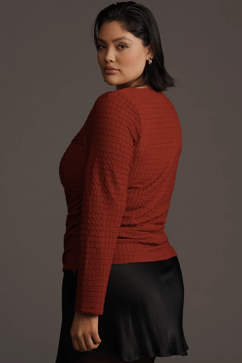 SOVERE Solstice Long-Sleeve Asymmetric Top