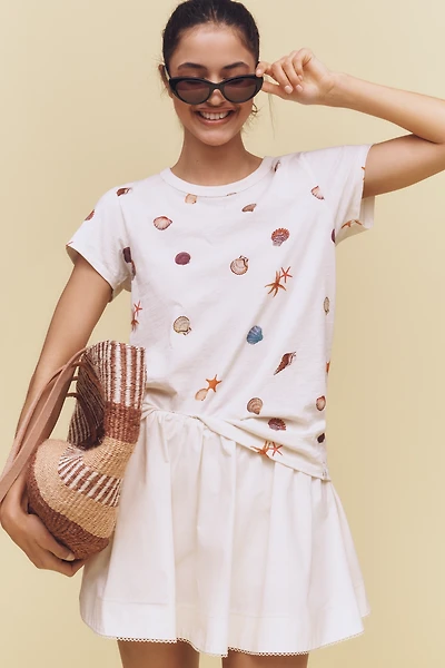 rag & bone Allover Seashell Graphic Tee