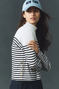 rag & bone Ribbed Mock-Neck Long-Sleeve Top