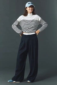 rag & bone Ribbed Mock-Neck Long-Sleeve Top