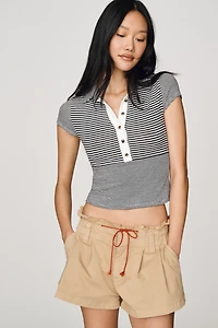 rag & bone Cropped Polo Tee