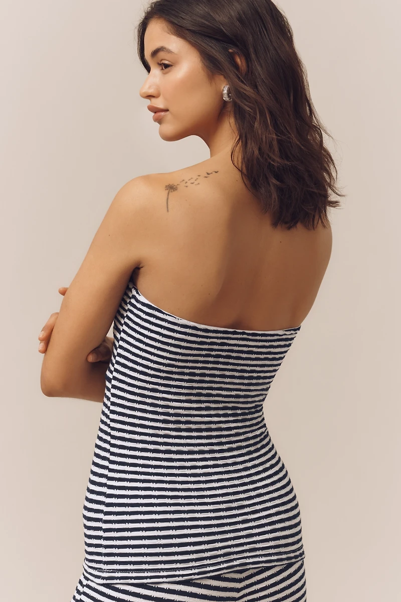 By Anthropologie Striped Twist Tube Top