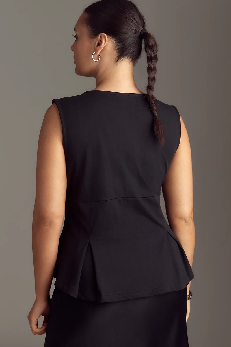Pilcro Zip-Front Peplum Top