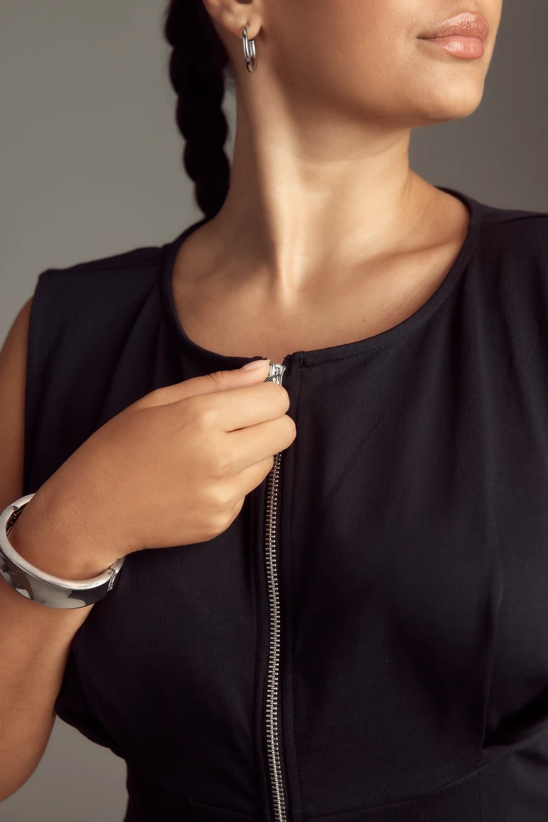 Pilcro Zip-Front Peplum Top