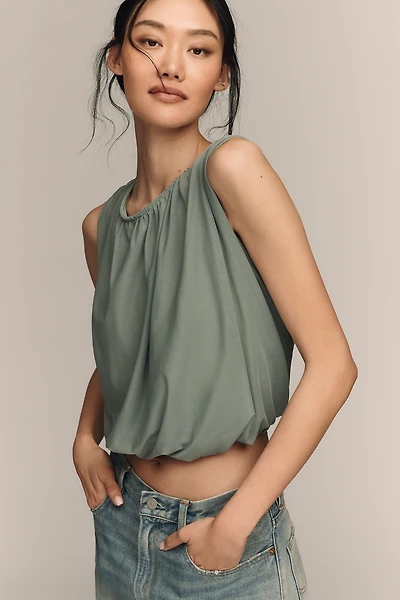 By Anthropologie Mesh Bubble Muscle Top
