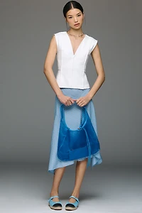 Maeve Sleeveless Structured V-Neck Top