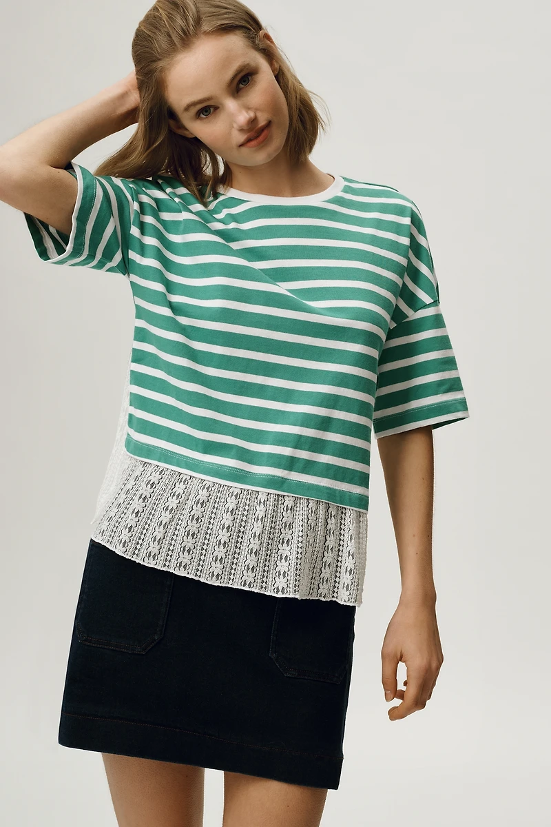 Maeve Twofer Lace Tee