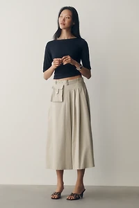 Maeve Ruched Boat-Neck Top