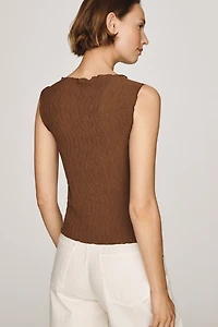 By Anthropologie Plissé Knit Tank