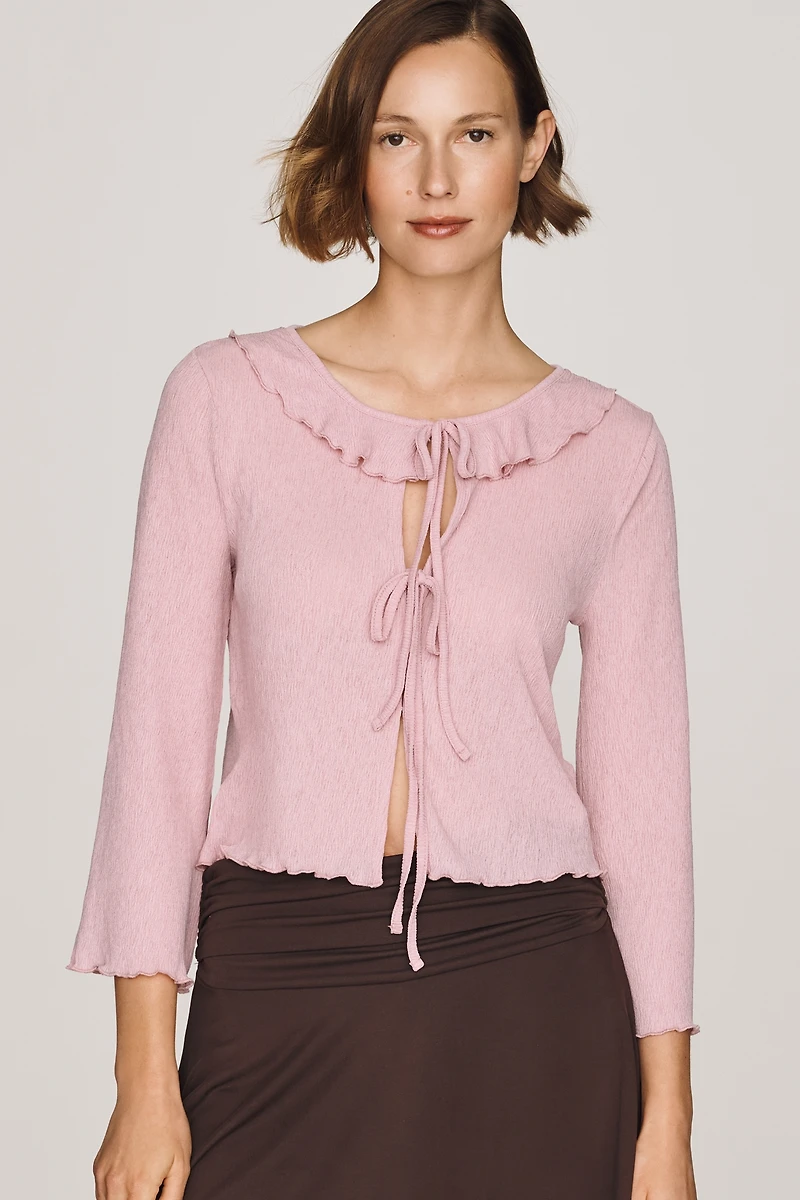 By Anthropologie Plissé Cardigan
