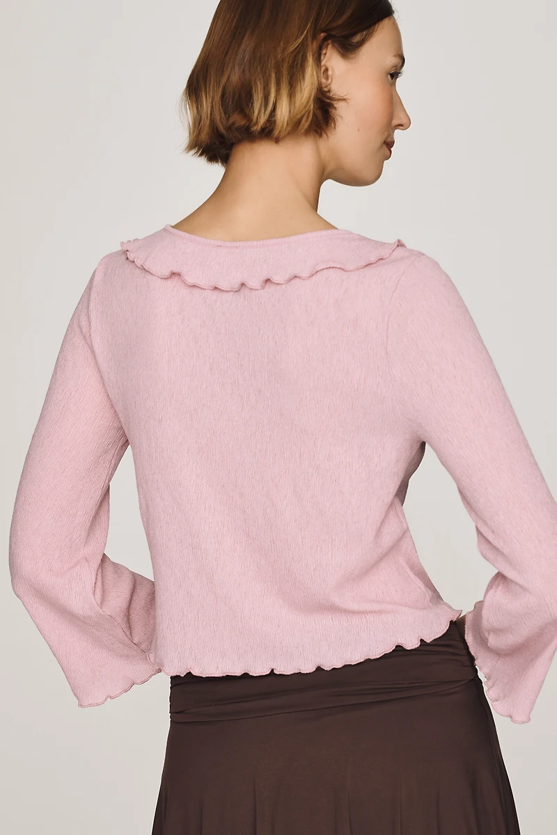 By Anthropologie Plissé Cardigan