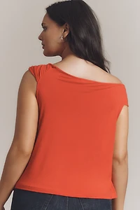 Eloquii Plus Asymmetric Twist-Sleeve Top
