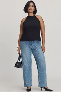 Eloquii Plus Halter Triple Bow-Back Top