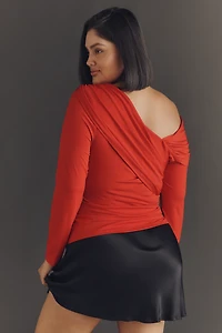 Eloquii Plus Off-Shoulder Long-Sleeve Top