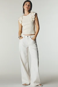 Ollari Fluttered Floral Tank