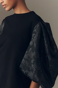 Essentiel Antwerp Puff-Sleeve Jacquard Top