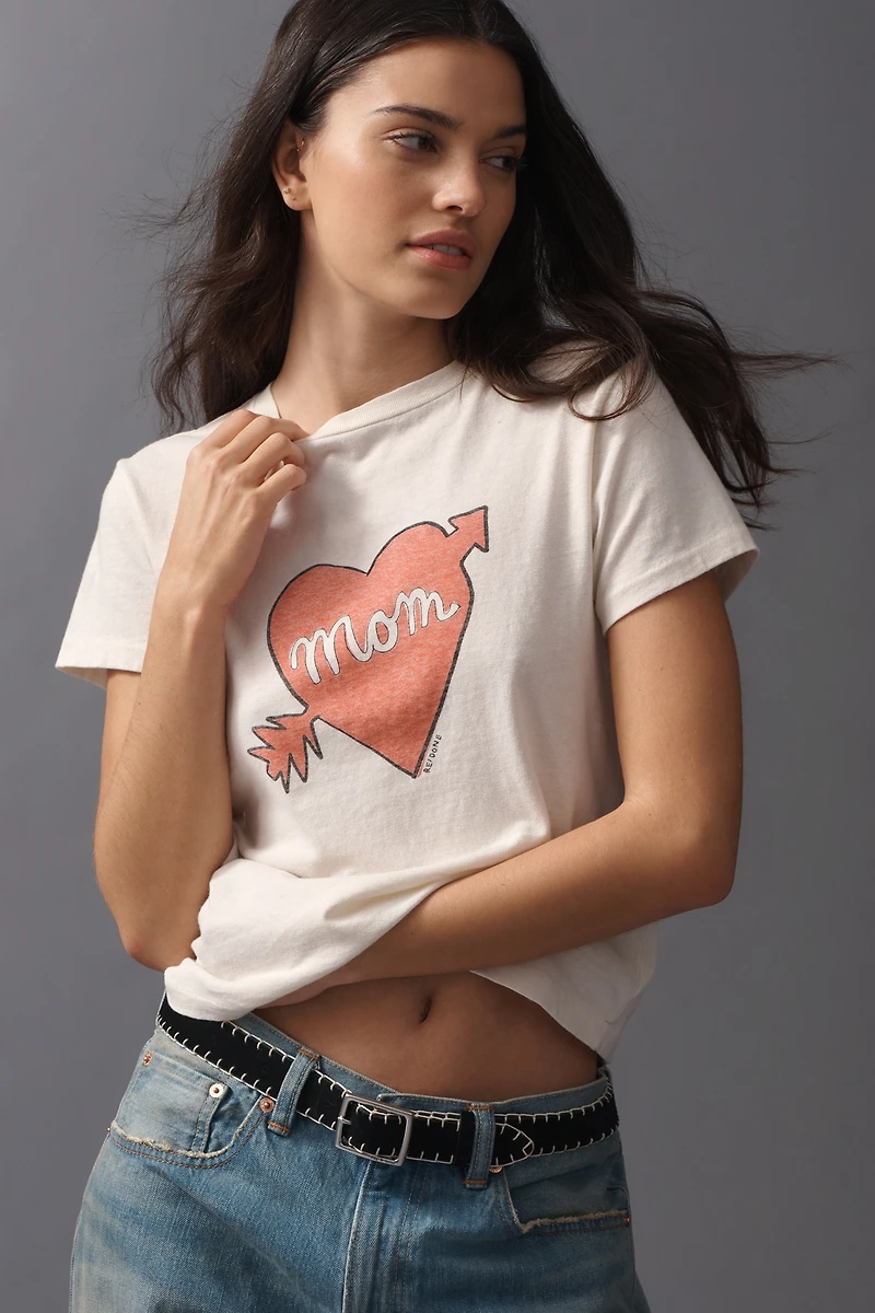 RE/DONE Mom Classic Cotton Tee