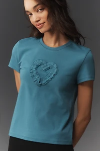 Maeve Heart Ruffle Tee