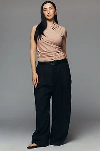 By Anthropologie Wrap Mock-Neck Muscle Tank