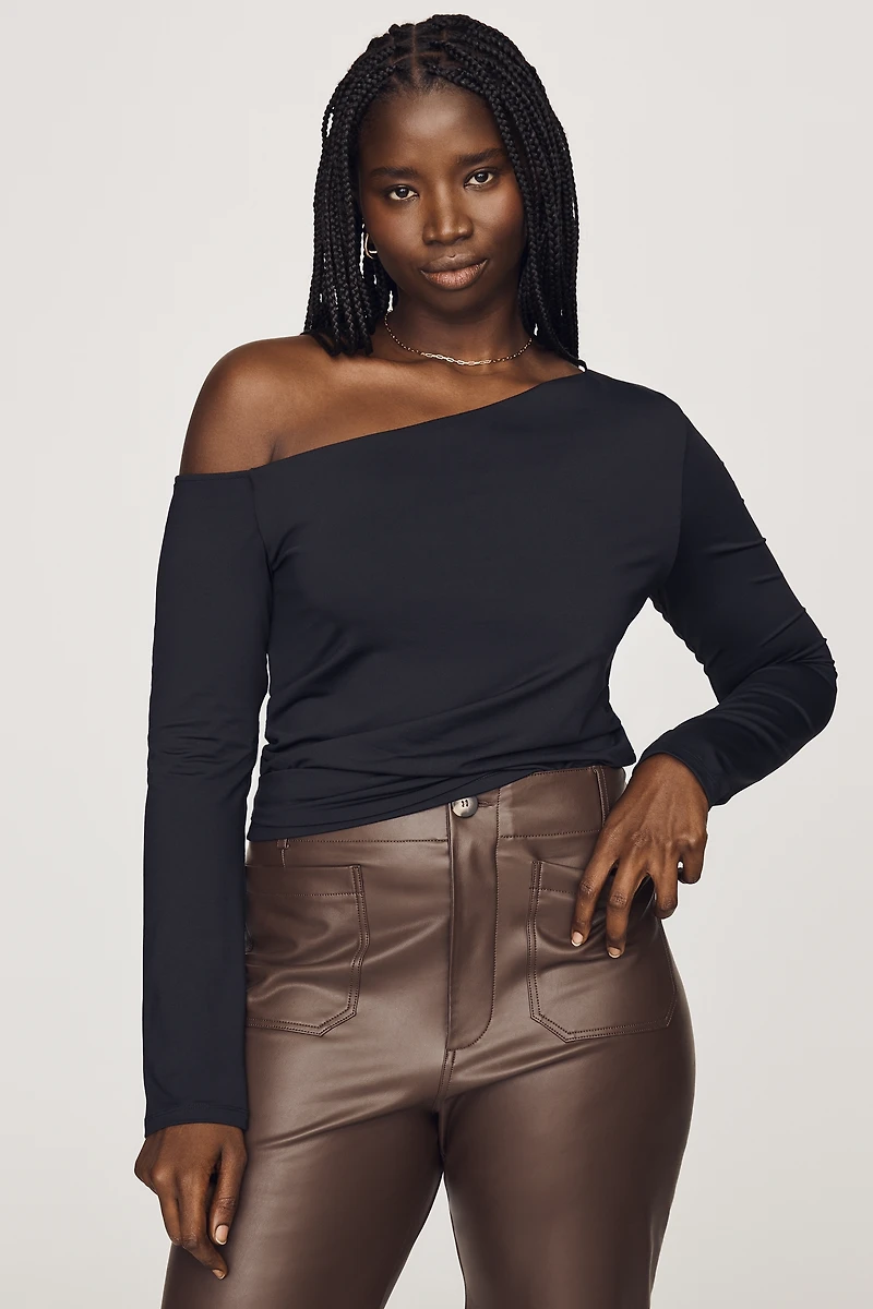 Maeve Off-Shoulder Long-Sleeve Top