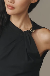 Derek Lam 10 Crosby Nia Asymmetric Twist Tee