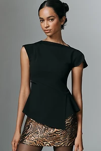Derek Lam 10 Crosby Luelle Crepe Knit Asymmetric Top