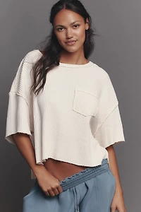 Pilcro Short-Sleeve Waffle Tee