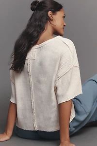 Pilcro Short-Sleeve Waffle Tee
